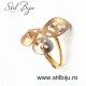 Inel femei,din aur alb,galben si rose 14k