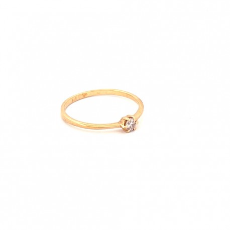 Inel din aur galben 14k cu diamant