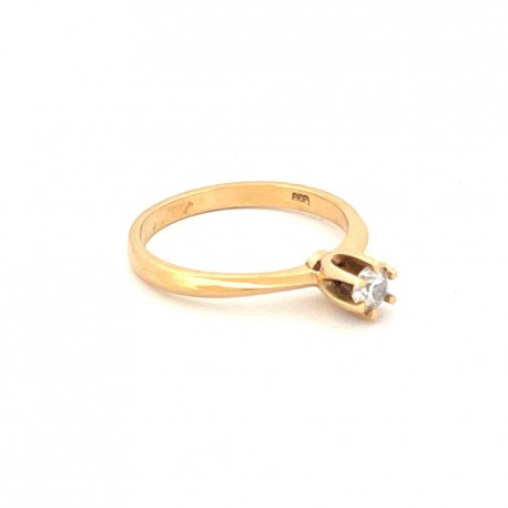 Inel din aur galben 14k cu diamant