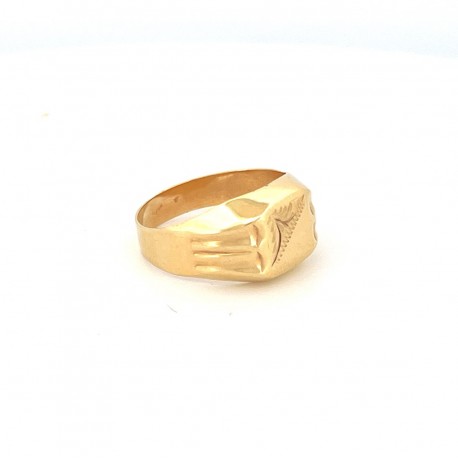 Inel barbatesc din aur galben 14k