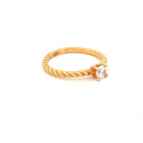 Inel logodna din aur galben 14k