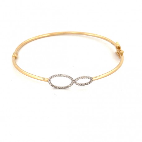 Bratara dama,din aur alb si galben 14k