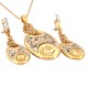 Set din aur alb si galben 14k