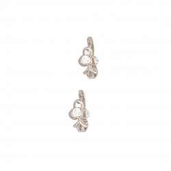 Cercei dama,din aur alb 14k