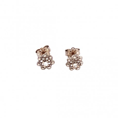 Cercei dama,din aur alb 14k