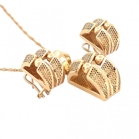 Set din aur galben 14k