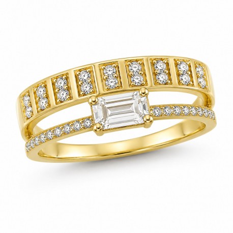 Inel logodna din aur galben 14k